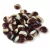 Lentil with Asymetrical Hole - Czech Glass Bead -opaque csoki-white cirmos-6mm