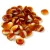 Lentil with Asymetrical Hole - Czech Glass Bead - white-amber cirmos -6mm
