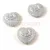 Cseh üveg gyöngy - hosszában fúrt szív alakú - Alabaster Silver - 17mm