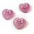 Cseh üveg gyöngy - hosszában fúrt szív alakú - Alabaster Fuchsia - 17mm