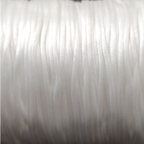 Selyem zsinór (rattail)-1mm-fehér