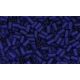 Toho Bugle Japanese Seed Bead  -  8df  - Transparent-Frosted Cobalt  -  size: 3mm