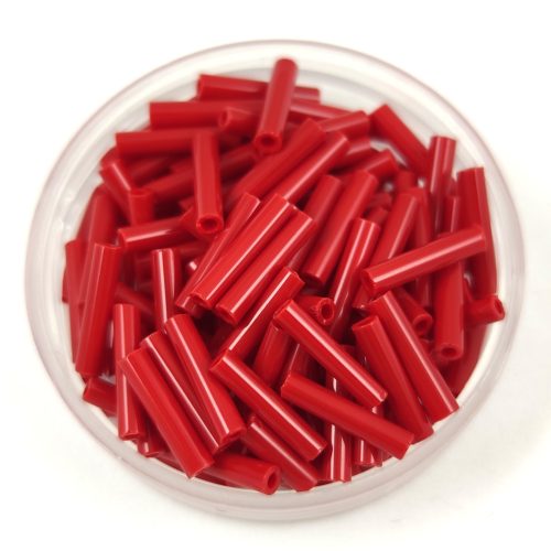 Toho Bugle Japanese Seed Bead  -  45  -  Opaque Pepper Red   -  size: 9mm