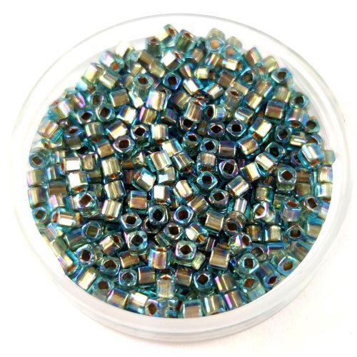 Toho kocka gyöngy - 995 - Gold lIned Rainbow Aqua - 1.5mm