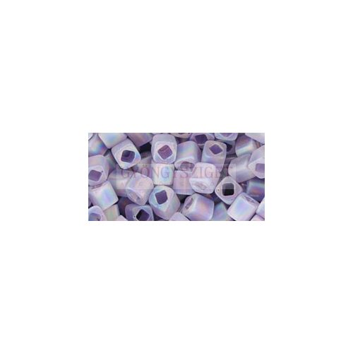 Toho kocka gyöngy - 166df - Transparent Rainbow Frosted Tanzanite - 4mm