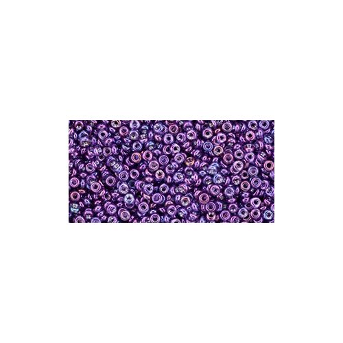 Toho demi round gyöngy - 205 - Gold-Lustered Dark Amethyst - 11/0