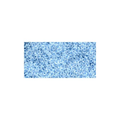 Toho demi round gyöngy - 1079 - Baby Blue Lined Crystal - 11/0
