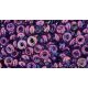 Toho demi round gyöngy - 205 - Gold-Lustered Dark Amethyst - 6/0