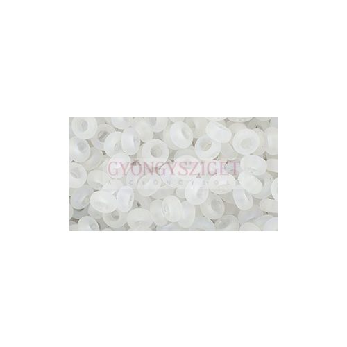 Toho Demi Round Japanese Seed Bead  - 161f - Rainbow Frosted Crystal  - 6/0