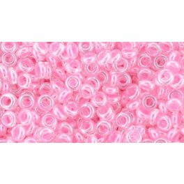   Toho demi round gyöngy - 379 - Cotton Candy Lined Crystal - 8/0