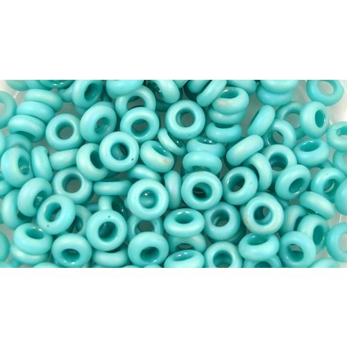 Toho demi round gyöngy - 413f - Opaque-Rainbow Frosted Turquoise - 8/0