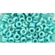 Toho demi round gyöngy - 413f - Opaque-Rainbow Frosted Turquoise - 8/0