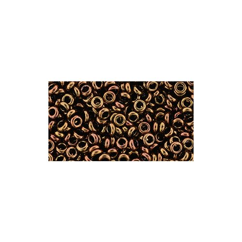 Toho demi round gyöngy - 501 - Higher-Metallic Cinnamon Bronze - 8/0