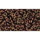 Toho demi round gyöngy - 501 - Higher-Metallic Cinnamon Bronze - 8/0