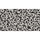Toho demi round gyöngy - 566 - Metallic Frosted Antique Silver - 8/0