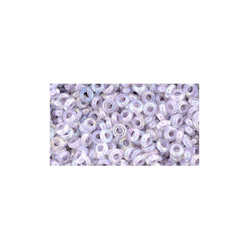 Toho demi round gyöngy - 786 - Pale Lavender-Lined Rainbow Crystal - 8/0