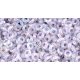 Toho Demi Round Japanese Seed Bead  - 786 - Pale Lavender-Lined Rainbow Crystal - 8/0