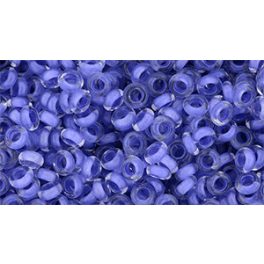   Toho demi round gyöngy - 977 - Neon Purple Lined Crystal - 8/0