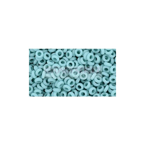 Toho Demi Round Japanese Seed Bead  - 55f - Opaque-Frosted Turquoise - 8/0