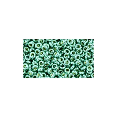 Toho Demi Round Japanese Seed Bead  -  pf561 - PermaFinish - Galvanized Green Teal  -  size: 8/0