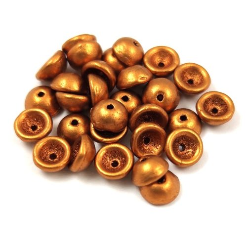 Teacup - czech pressed bead - Bronz Gold Matt - 2x4mm