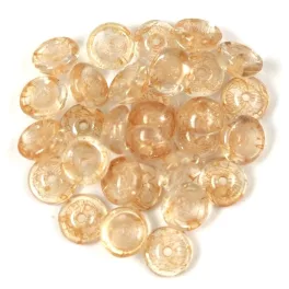 Teacup - czech pressed bead - Crystal Beige - 2x4mm