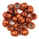 Teacup - czech pressed bead - Saturated Metallic Russet Orange - 2x4mm