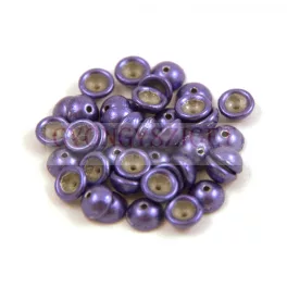   Teacup - czech pressed bead - Saturated Metallic Ultra Violet - 2x4mm