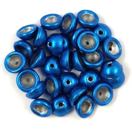   Teacup - czech pressed bead - Saturated Metallic Galaxy Blue - 2x4mm