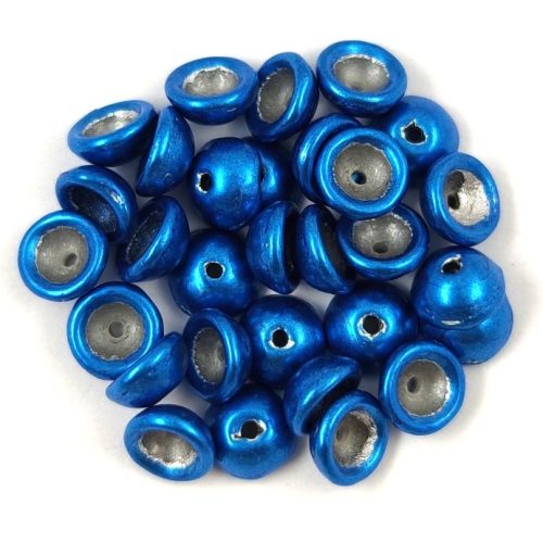 Teacup - czech pressed bead - Saturated Metallic Galaxy Blue - 2x4mm