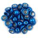 Teacup - czech pressed bead - Saturated Metallic Galaxy Blue - 2x4mm