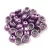 Teacup - czech pressed bead - Saturated Metallic Grapeade - 2x4mm
