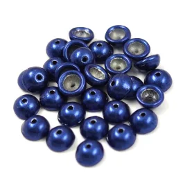   Teacup - czech pressed bead - Saturated Metallic Evening Blue - 2x4mm