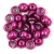 Teacup - czech pressed bead - Sueded Gold Fuchsia Red - 2x4mm