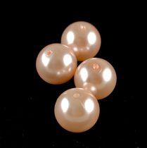 Imitation pearl round bead - Light Peach - 10mm