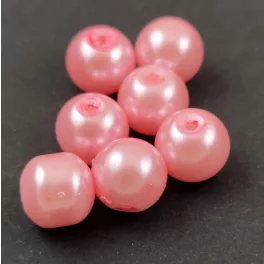 Imitation pearl round bead - Metallic Pink - 10mm