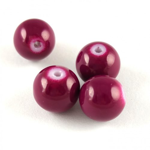 Imitation pearl round bead - Berry - 10mm