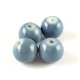 Imitation pearl round bead - Blue - 10mm