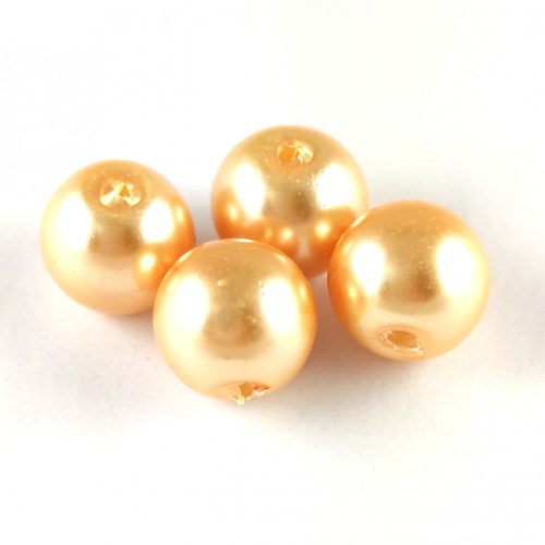 Imitation pearl round bead - Peach Gold - 10mm