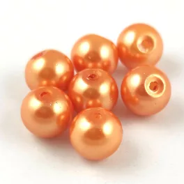 Imitation pearl round bead - Peach - 10mm