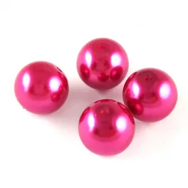 Imitation pearl round bead - Burgundy - 10mm