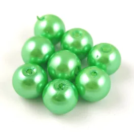 Imitation pearl round bead - Light Green - 10mm