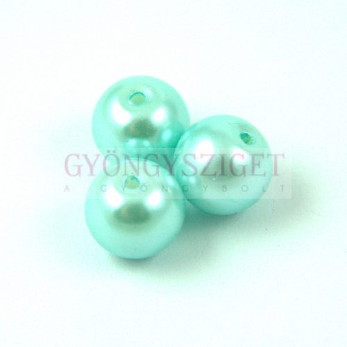 Tekla golyó gyöngy - Light Aqua Pearl - 10mm