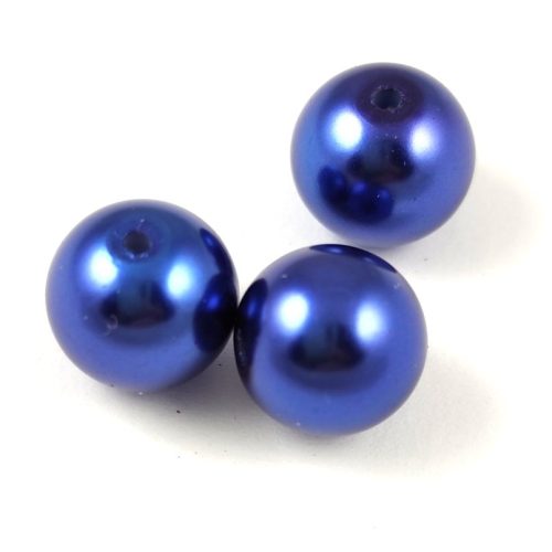 Imitation pearl round bead - Dark Blue - 12mm