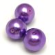 Tekla golyó gyöngy - Medium Purple - 12mm