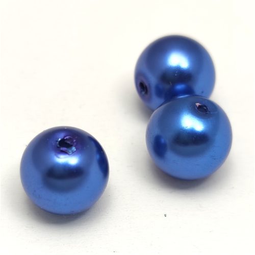 Imitation pearl round bead - Royal Blue - 12mm
