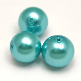 Tekla golyó gyöngy - Cyan - 12mm