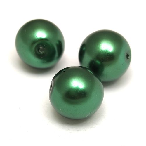 Imitation pearl round bead - Dark Green - 12mm