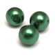 Imitation pearl round bead - Dark Green - 12mm