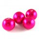 Imitation pearl round bead - Metallic Fuchsia - 14mm